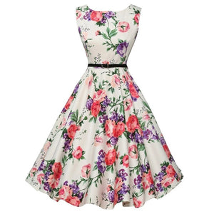 Floral Retro Swing Dress — Shark & Needle