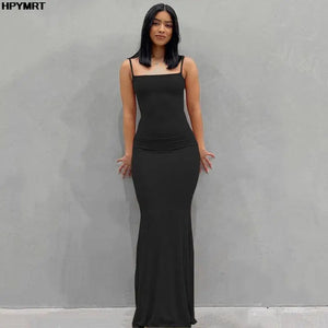 Satin Backless Maxi Slip Dress — Shark & Needle