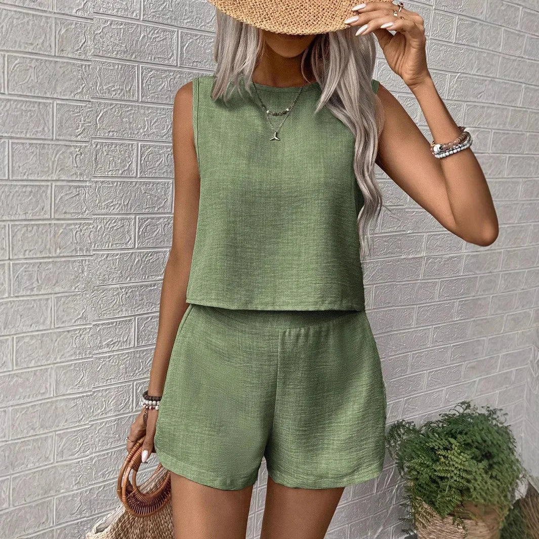 Two-Piece Tank and Shorts Set — Shark & Needle