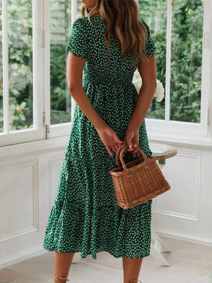 Puff Sleeve Floral Maxi Dress — Shark & Needle