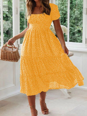 Puff Sleeve Floral Maxi Dress — Shark & Needle