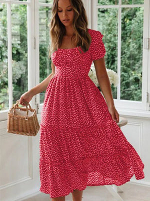 Puff Sleeve Floral Maxi Dress — Shark & Needle