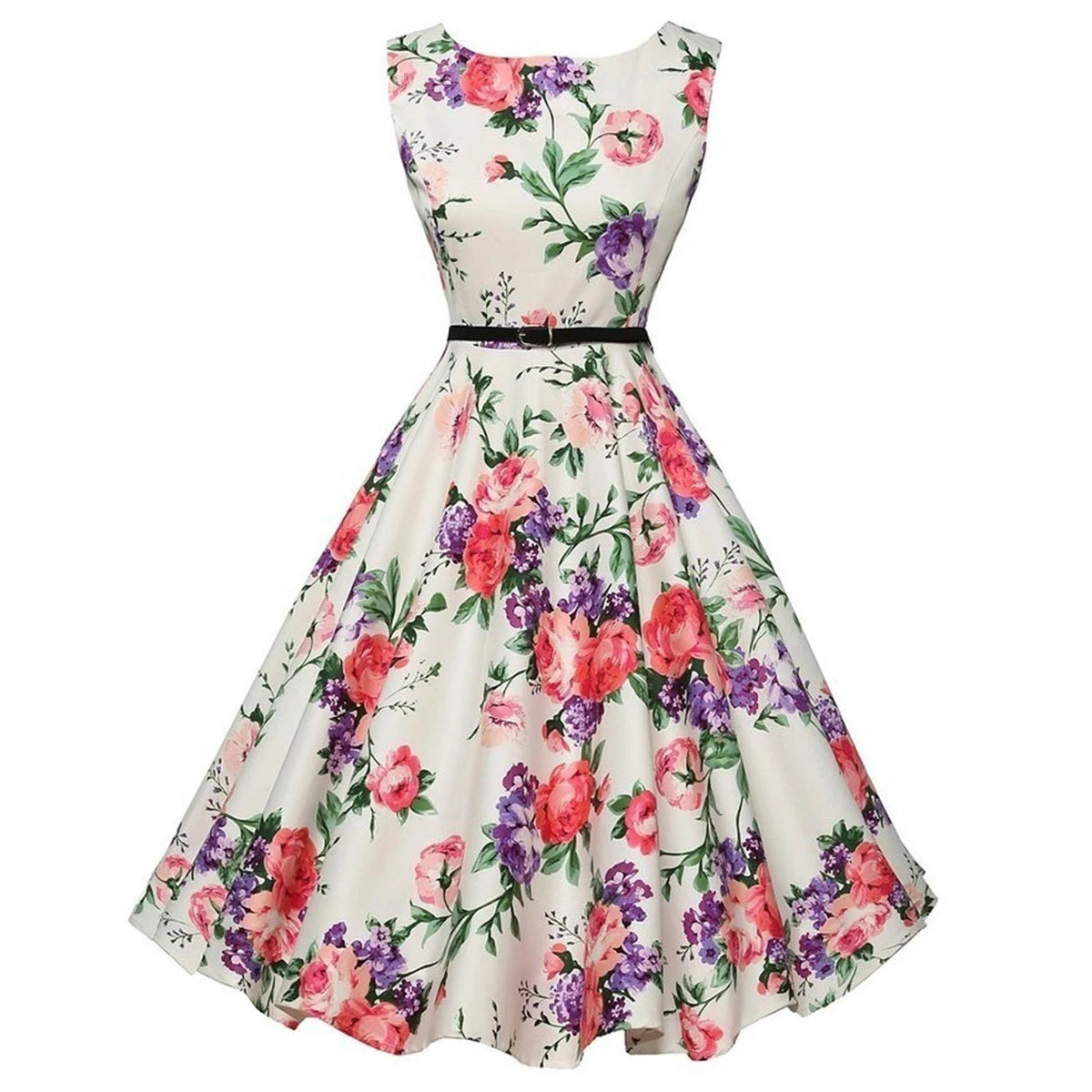 Floral Retro Swing Dress — Shark & Needle