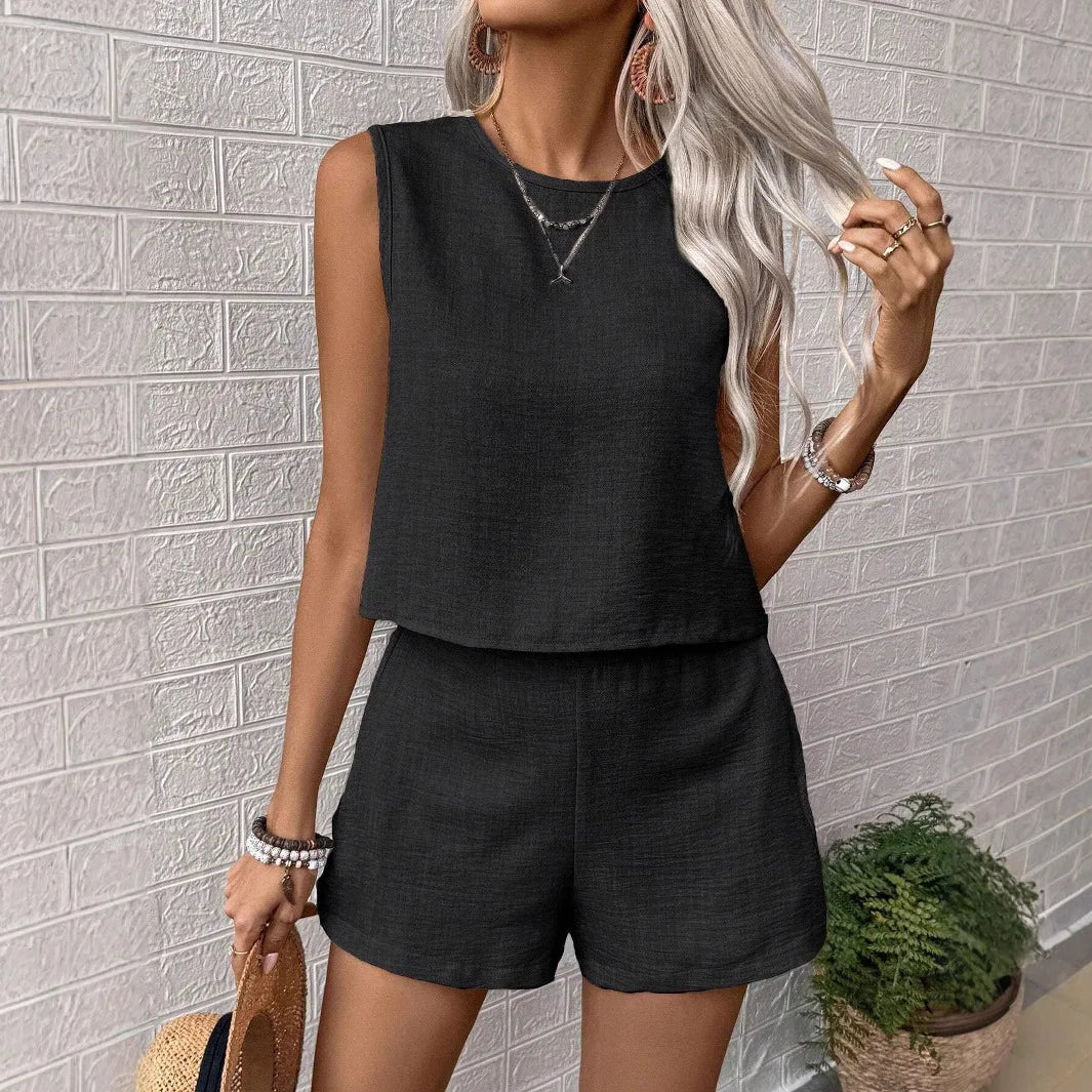 Two-Piece Tank and Shorts Set — Shark & Needle