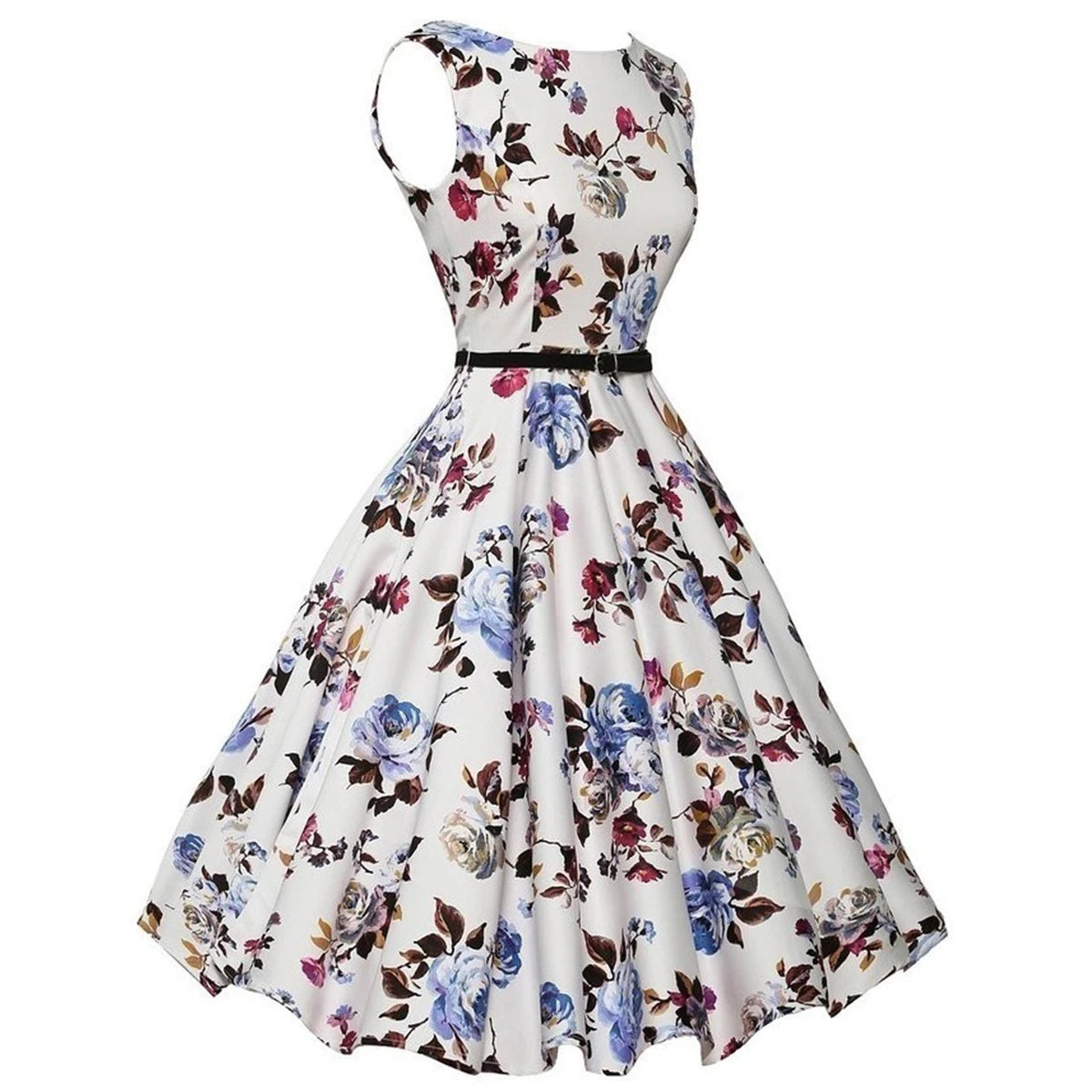 Floral Retro Swing Dress — Shark & Needle